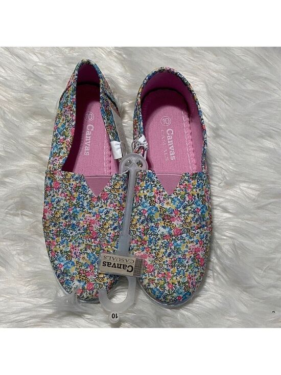 Canvas casual Shoes - 2 for $12 from my closet-Bella Canvas Women's Floral Slip-On Sneakers